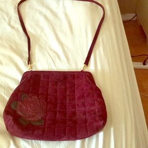 Valentino Giovarni Les Sacs Burgundy Crossbody